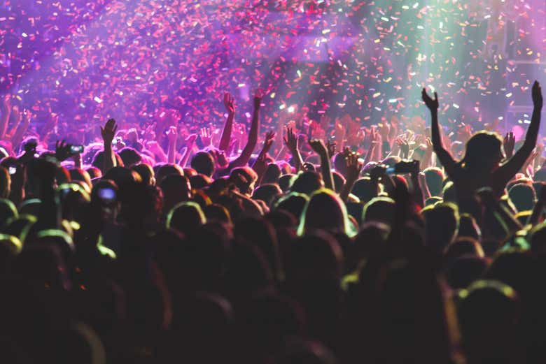 Partying in a Warsaw club