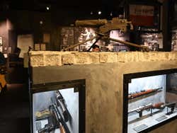 Weapons on display at the Warsaw Uprising Museum
