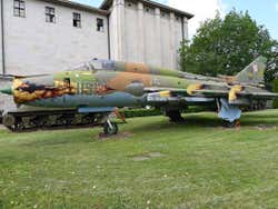 Fighter plane on display at the Polish Army Museum in Warsaw