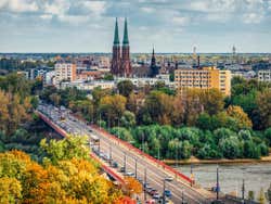 Panoramic view of the Praga District in Warsaw