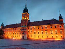 The Warsaw Royal Castle at night