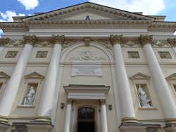 Façade of St. Anne's Church in Warsaw