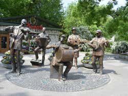 Monument to the musicians in the Praga district in Warsaw