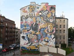 Chopin mural in Warsaw