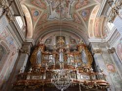 Organ inside St. Anne's Church in Warsaw