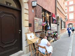 Souvenir shop in Warsaw