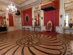 The throne room inside the Royal Castle in Warsaw