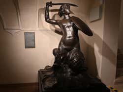 The original Warsaw mermaid sculpture