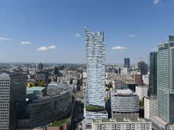 Views from the lookout point at the Palace of Culture and Science in Warsaw